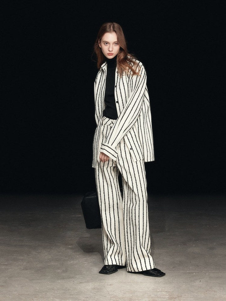 Casual Loose-Fit Striped Shirt