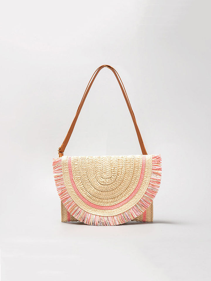 Handwoven Straw Bag: Clutch & Crossbody