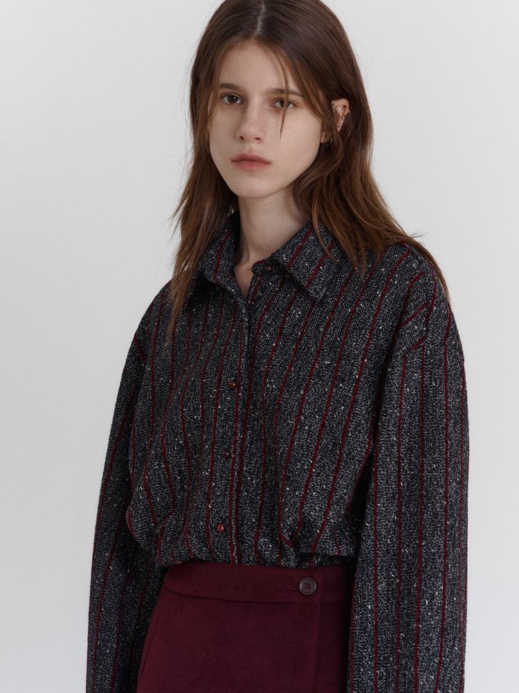 Gold Striped Casual Shirt