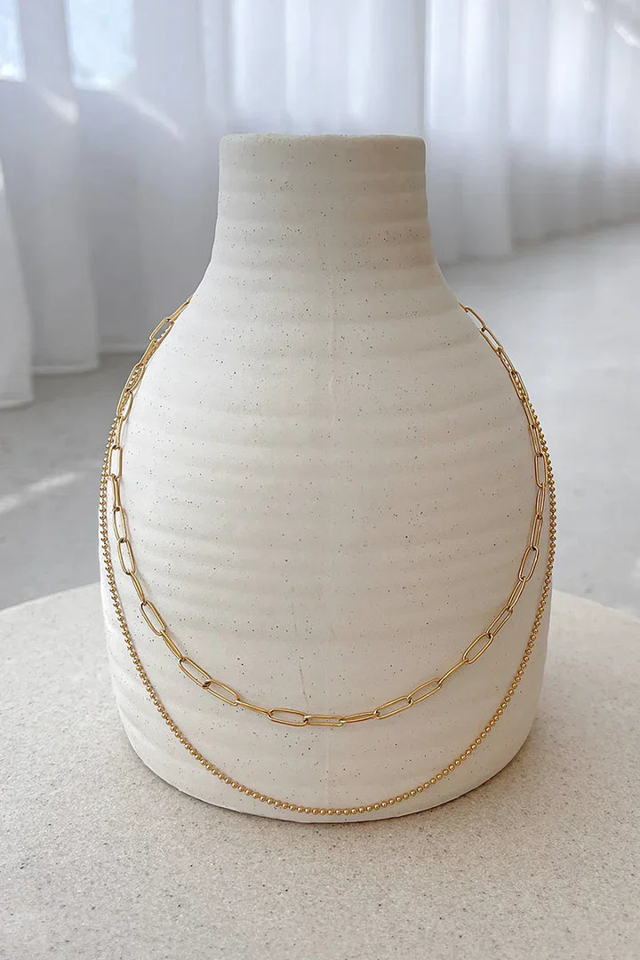Dani Chain Necklace Set - Gold