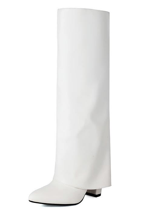 Pointed toe high heel western boots