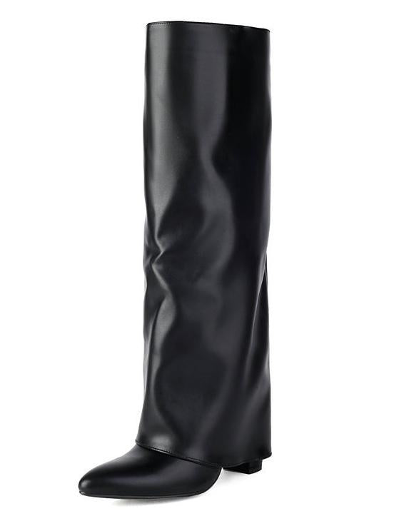 Pointed toe high heel western boots