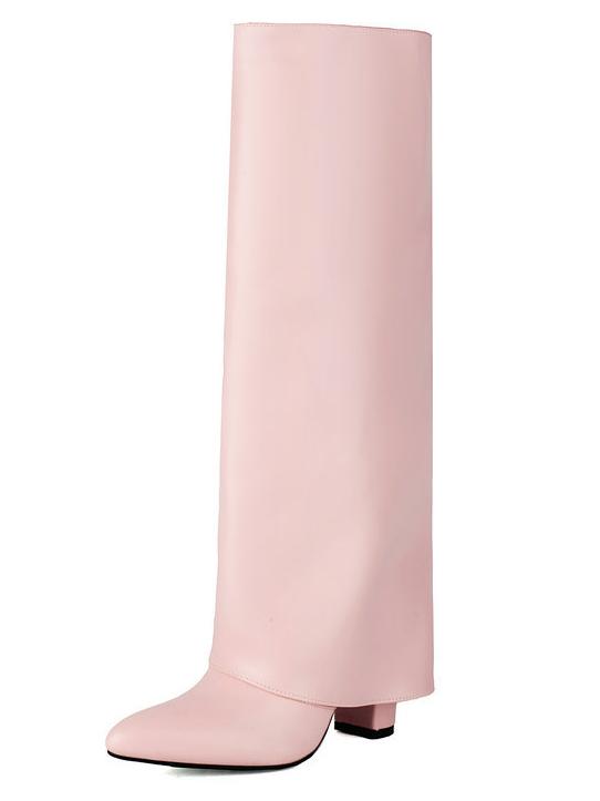 Pointed toe high heel western boots