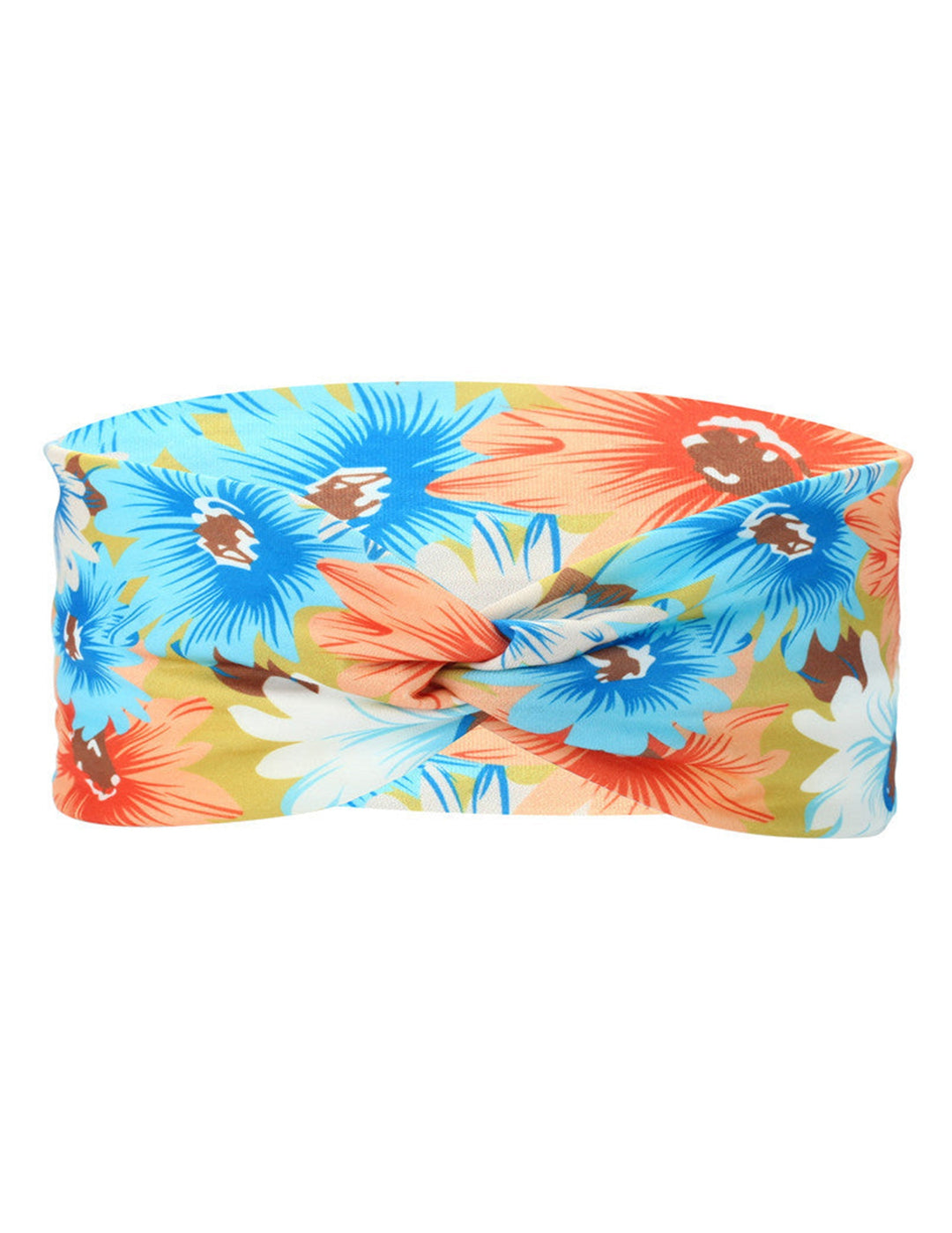 Twist Front Multicoloured Sunflowers Print Thin Hairband