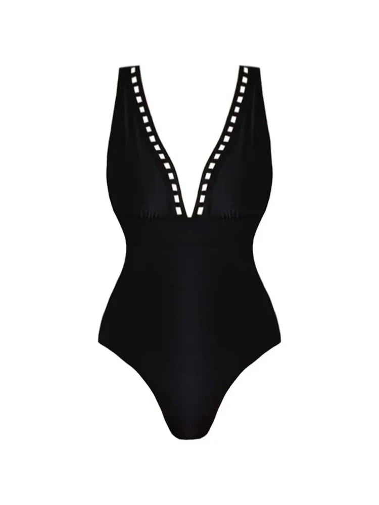 Sexy Cutout Swimsuit with Mini Skirt Set