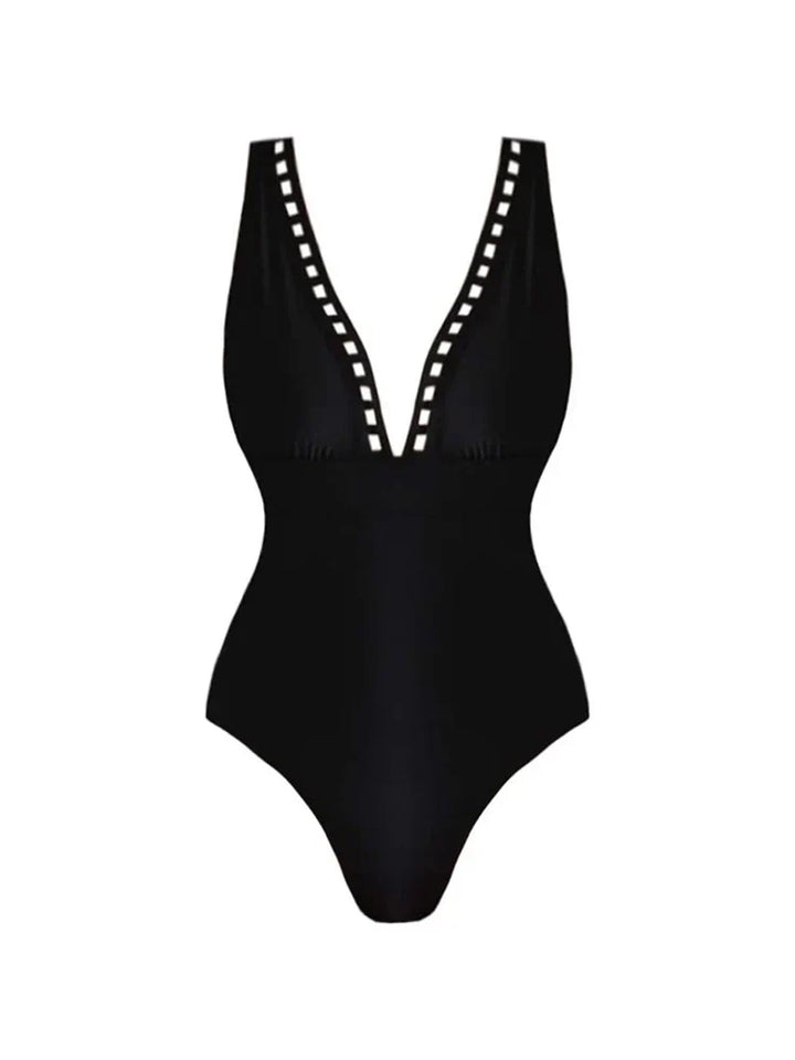 Sexy Cutout Swimsuit with Mini Skirt Set
