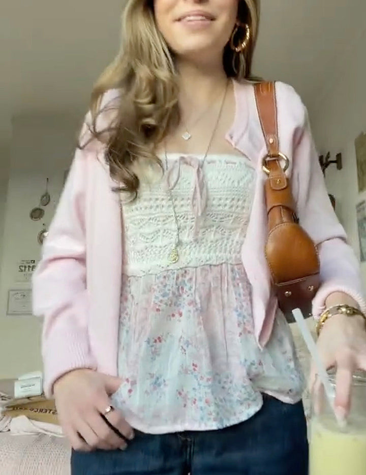 easy crochet-style babydoll top