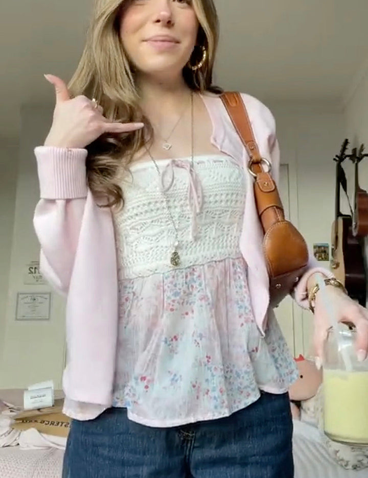easy crochet-style babydoll top