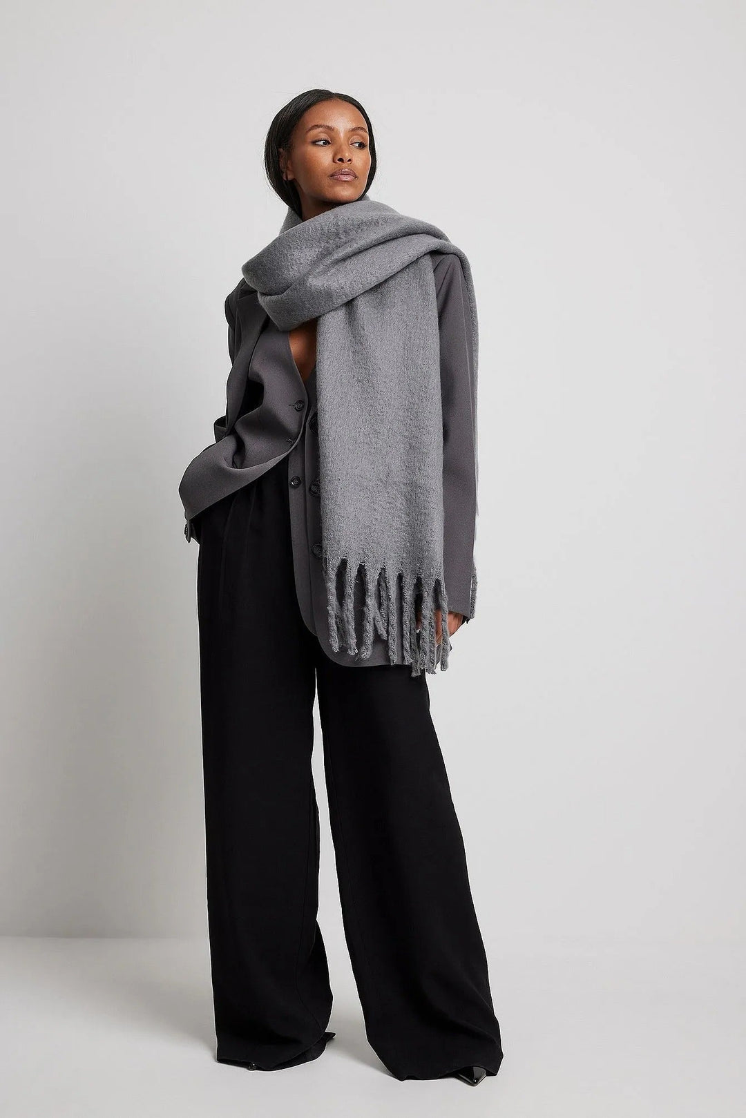 Soft Braided Tassle Scarf