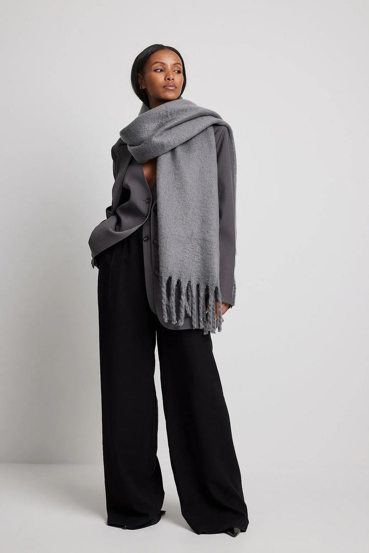 Soft Braided Tassle Scarf