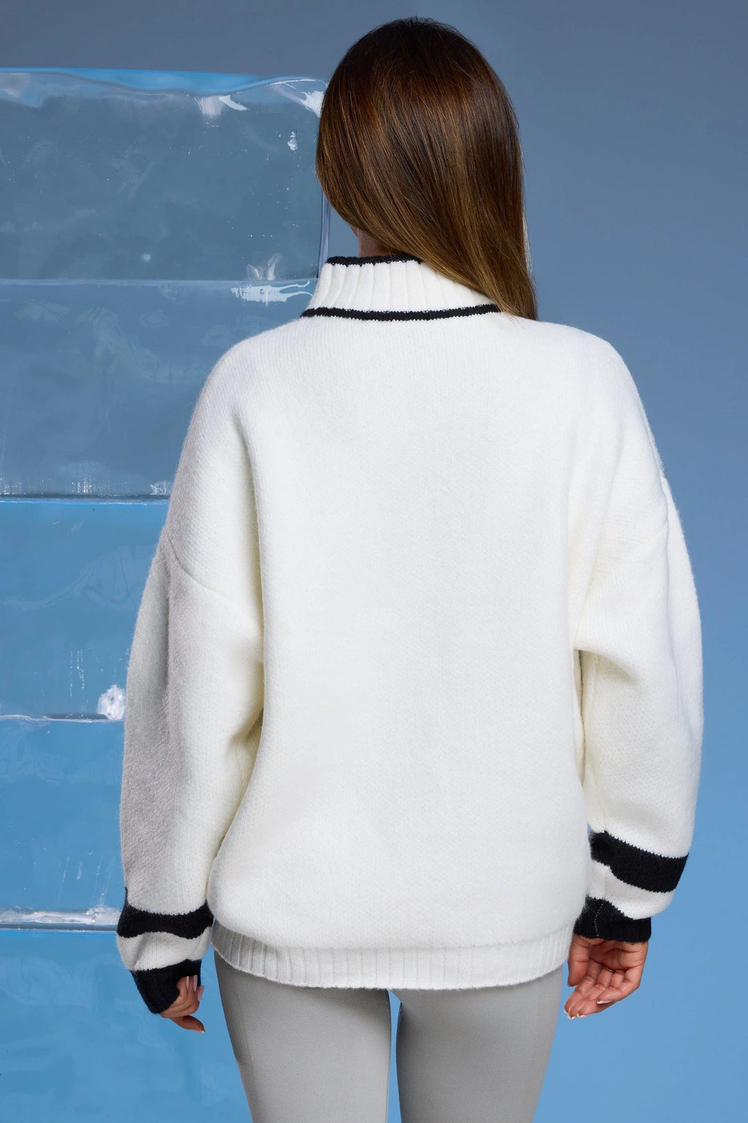 Snow Bunny Half Zip Sweater