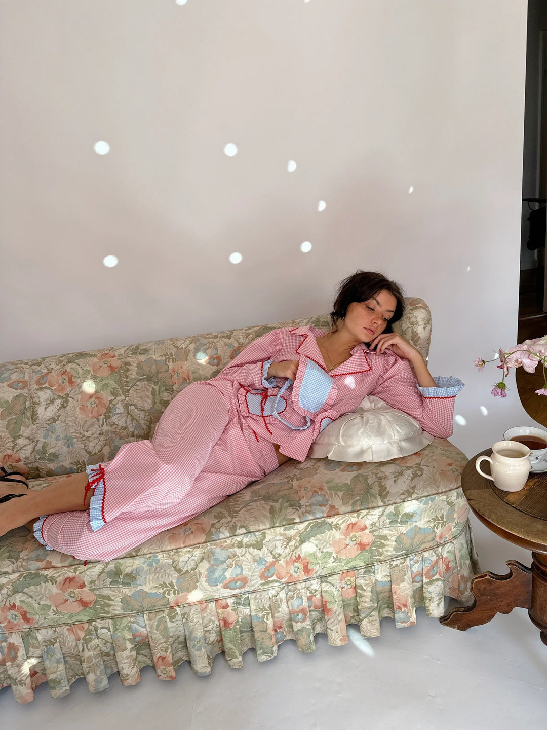 Heart-Shaped Pockets Pink Pyjama