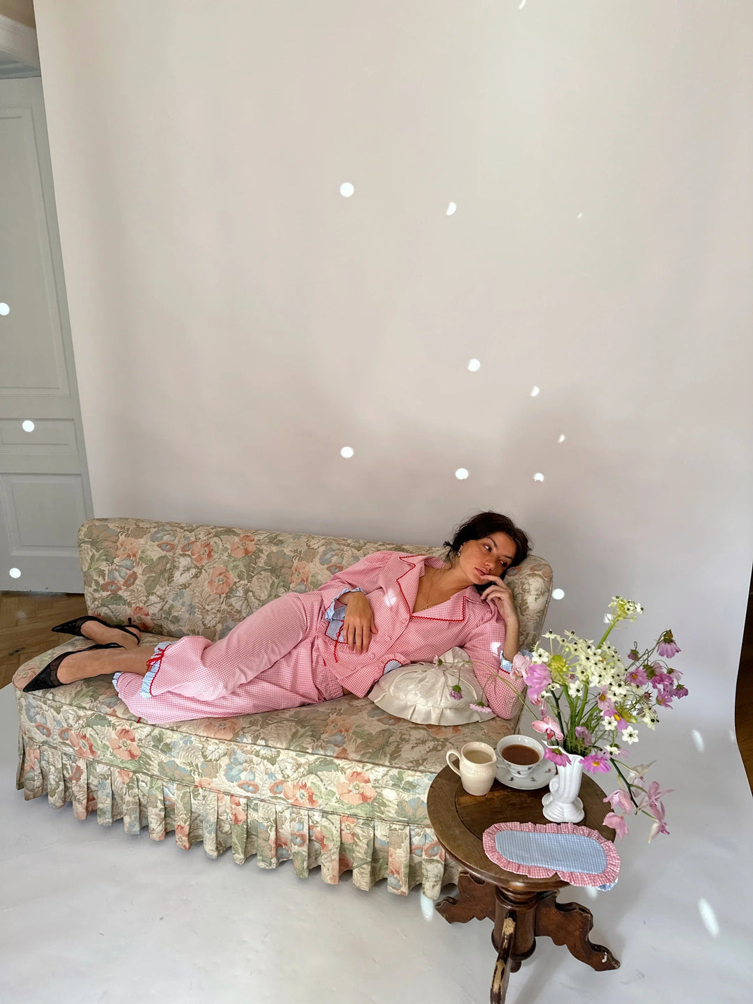Heart-Shaped Pockets Pink Pyjama
