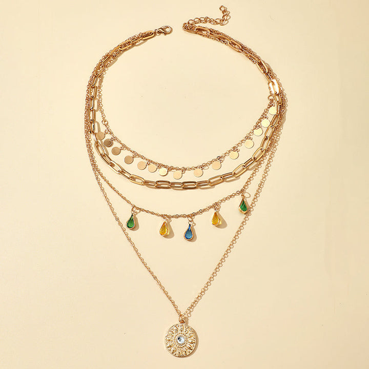 Constantina Boho Necklaces - Layered Colorful Teardrop