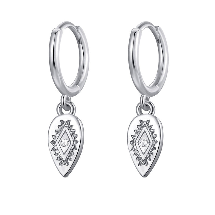 Statement Stud Earrings - Bohemian Round Coin Zircon