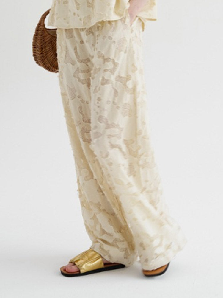 Hollow Lace Casual Long Pants