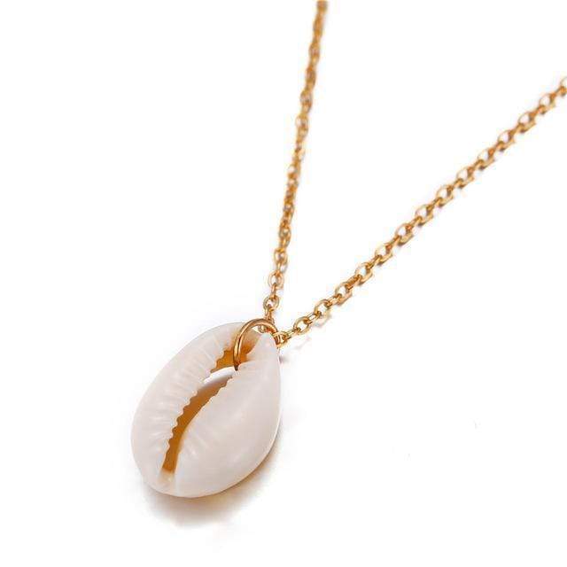 Statement Boho Necklace - Conch Shell Pendant